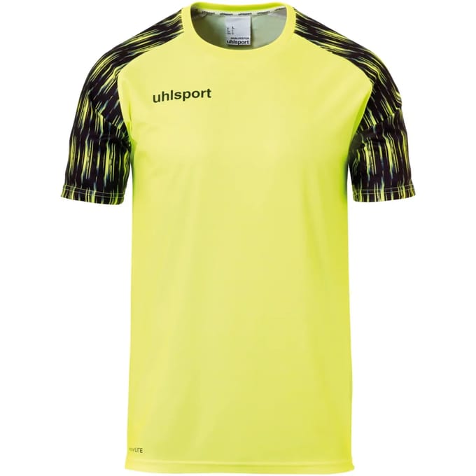 Uhlsport Reaction Keeperstenue Set Yellow Black - Keepershandschoenen - Maat 152
