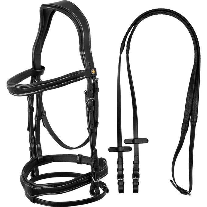 Anatomische leren halsband Equestro