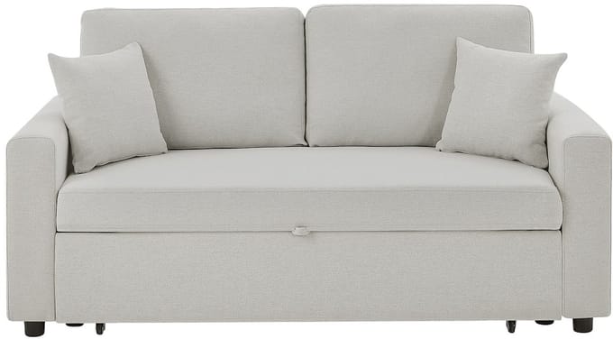 Vente-unique Driezits slaapbank in beige stof INIZOR