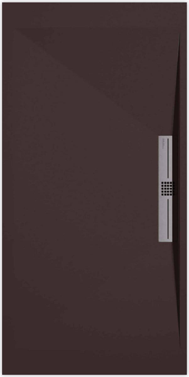 Sanifun douchebak Stone Side Chocolate Smooth 1100 x 900 S