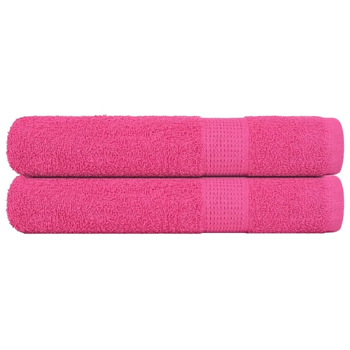 vidaXL - Handdoeken - FROGN - 2 - st - 100x200 - cm - 360 - g/m² - roze