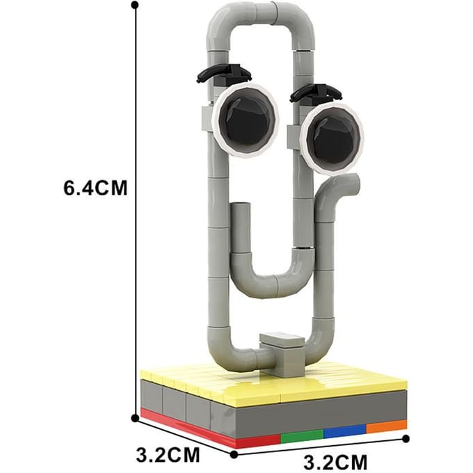Gobricks MOC Clippy de leeftijd onthuller wereld Bouwsteen Kit Educatief Speelgoed Ideaal Voor Kind Verjaardagscadeau Juguetes gray