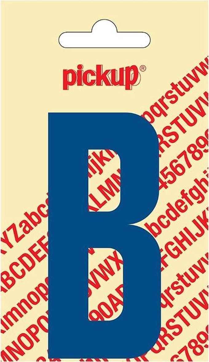 Pickup plakletter Nobel 90 mm blauw B - 31052090B