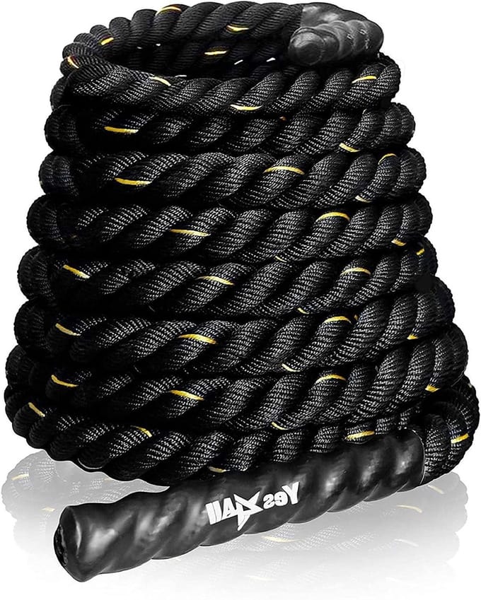 Kracht Touw - Workout Touw - Core Training - Duurzame Constructie - 15 Meter - Zwart