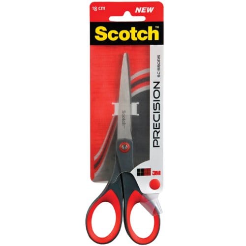 Schaar Scotch 18cm precision rood blister