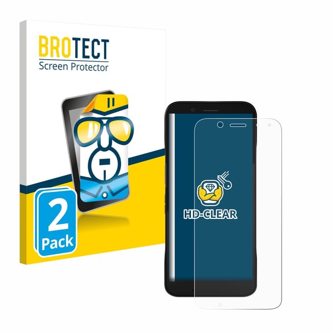 BROTECT - Screenprotector voor Datalogic Memor 12 - Folie Beschermfolie transparant 2 Stuks