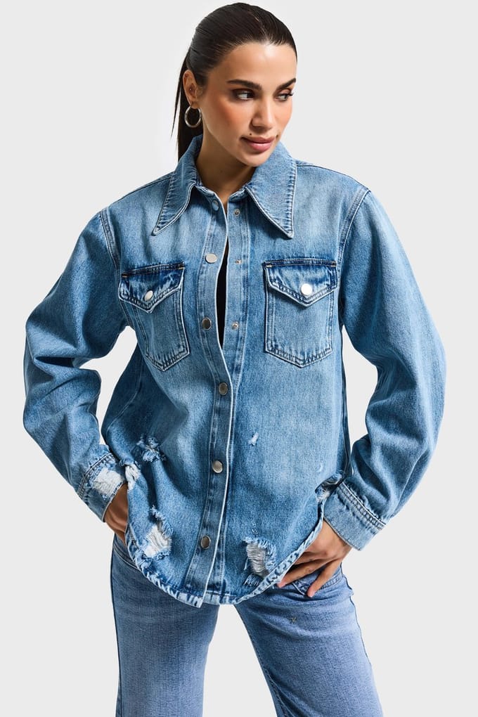 It's Basic - DENIM OVERSHIRT
