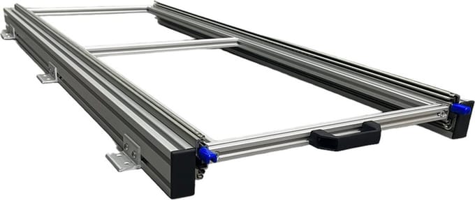 Aluminium schuifframe voor camper 120x40 cm - 130 kg belastbaar