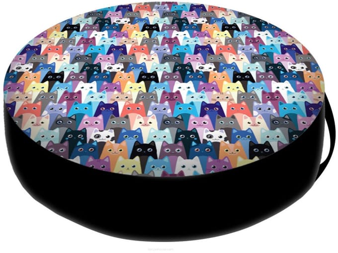 Bertoni kattenbed, korrelinzet, 50cm diameter, miauwpatroon, EE130