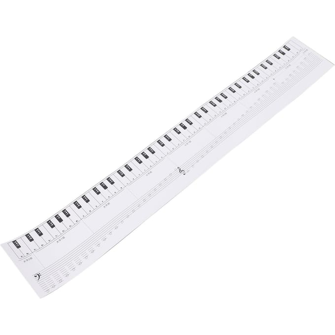 88 Toetsen Piano Toetsenbord Oefen Noten Kaart Vingerzetting Oefen Label Muzieknotatie Gids Kaart voor Beginners en Studenten white