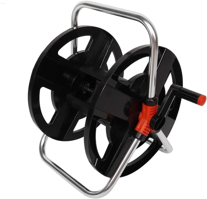 Cryfokt Hose Reel, Portable Hose Rack for Horticulture, 35m Capacity, Easy to Use and Store