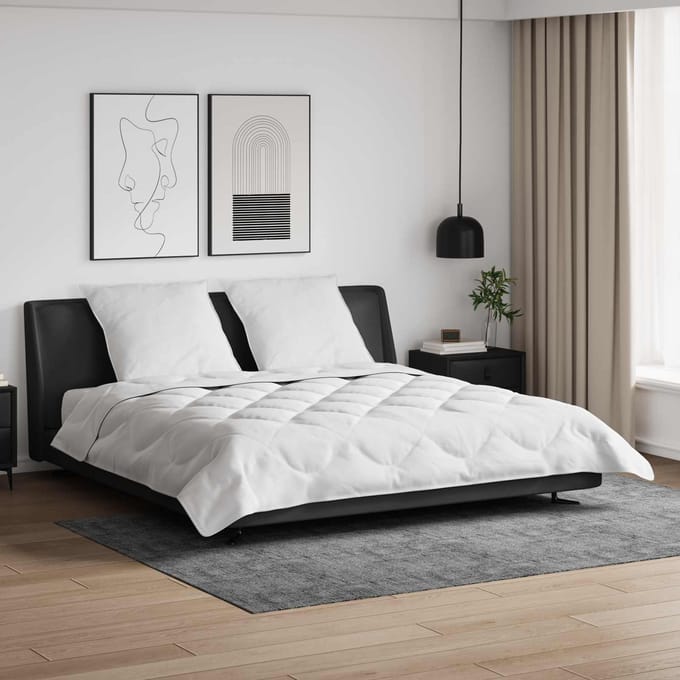 vidaXL - Dekbed - met - kussen - 3 - st - Wit - Microvezel