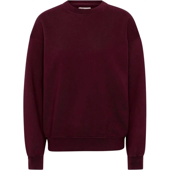 Sweatshirt ronde hals Colorful Standard Organic oversized oxblood red