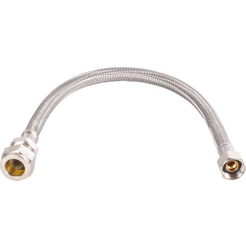 RVS flexibele slang 35cm 3/8" binnendraad x 15mm knel