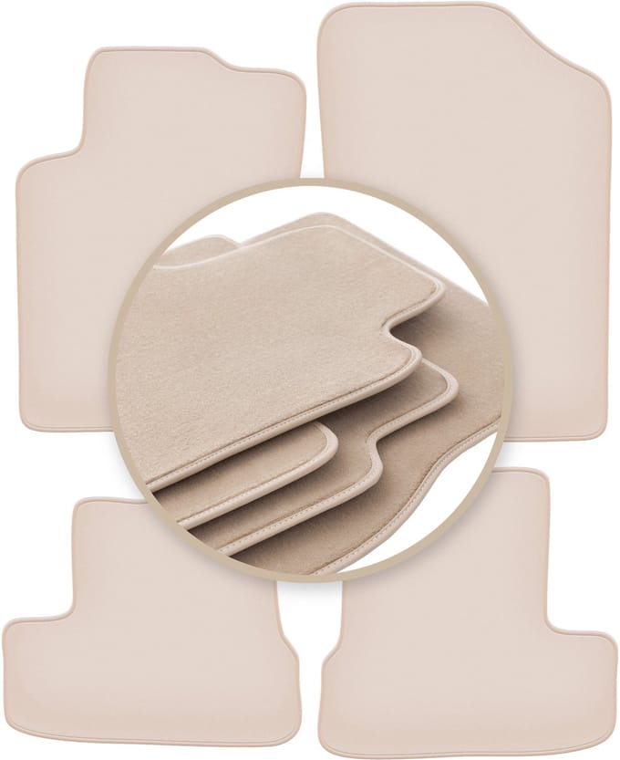 PREMIUM beige matten voor: Peugeot 207CC coupé, cabrio 2006-2012