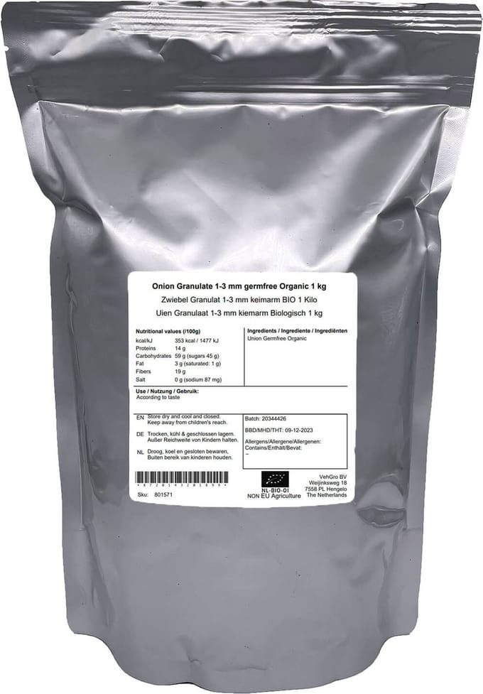 Uien Granulaat 1-3 mm Kiemarm - 1 Kg - VehGro