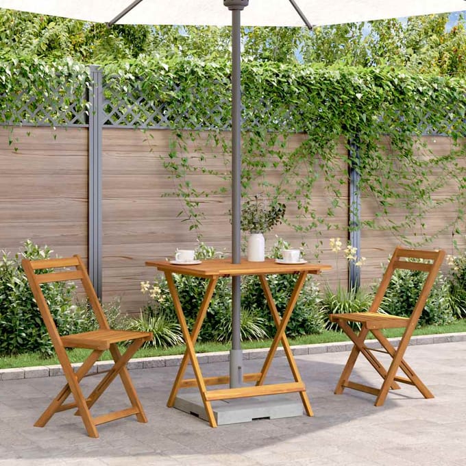 vidaXL - Tuintafel - inklapbaar - 70x70x75 - cm - massief - acaciahout