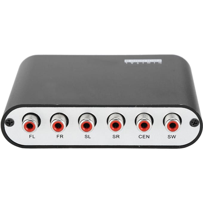 AY42A 2.0 DTS 5.1 Métal o Décodeur Analogique SPDIF Coaxial pour RCA DTS AC3 o Décodeur US Plug white