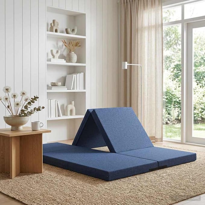 vidaXL - Vouwbare - Sofa - Bed - 70 - x - 67 - x - 48 - cm - Blauw