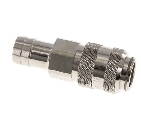 Vernikkeld Messing DN 15 Luchtkoppeling Snelkoppeling 25 mm Slangpilaar Double Shut-Off