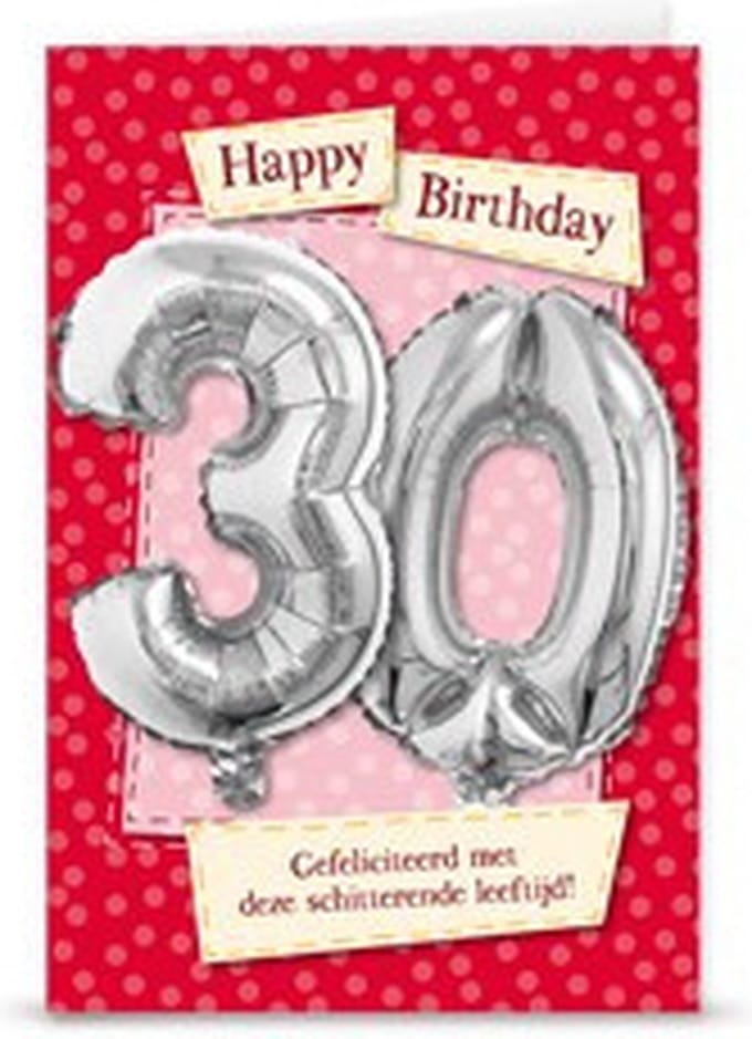 Miko - Kaart - Leeftijdballon - 30 Jaar