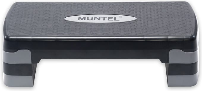 Muntel® Aerobic Step - Fitness Step - Verstelbaar - Antislip - Grijs-zwart