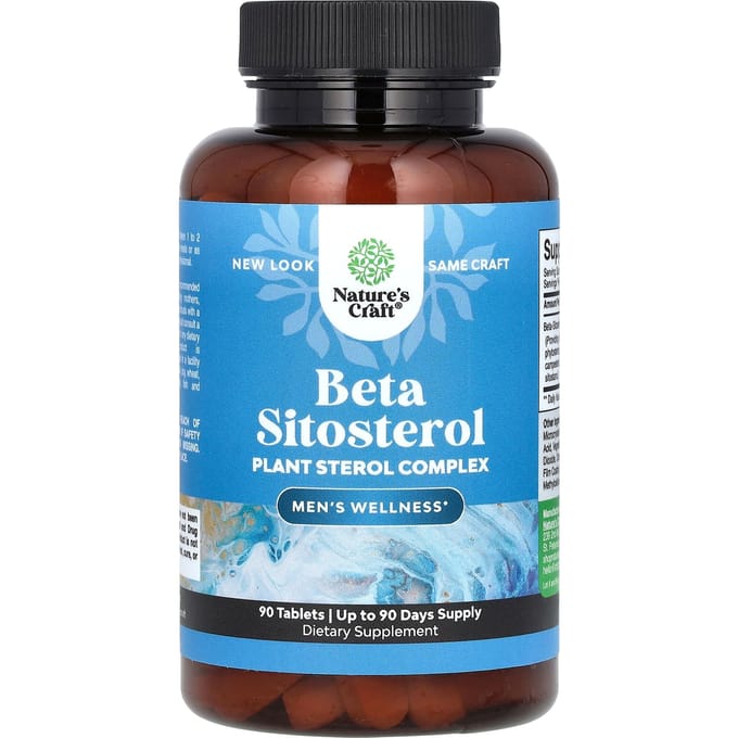 Nature'S Craft, Beta Sitosterol, Plantaardig Sterolencomplex, 90 Tabletten