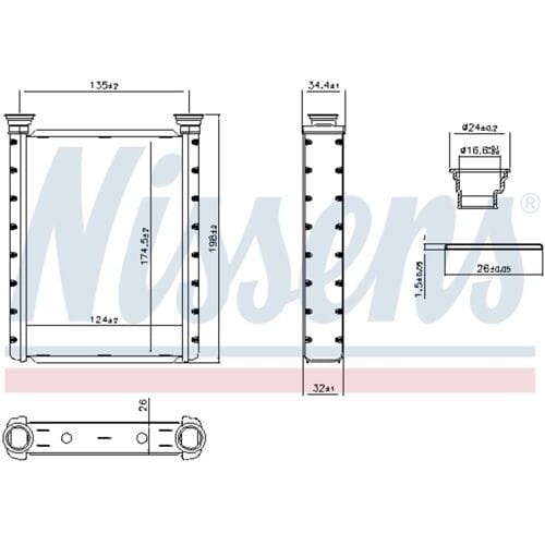 Warmtewisselaar, interieur verwarming NISSENS 707414