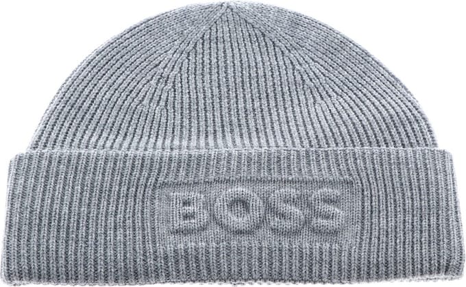 BOSS Dop Alogo Beanie Gray Grijs