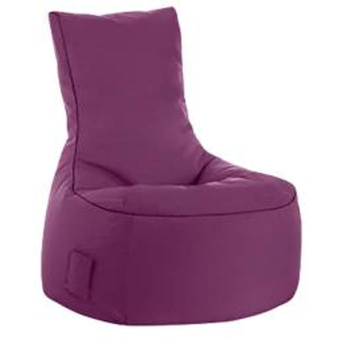 Zitzak swing scuba®, 100% polyester, wasbaar, B 650 x D 900 x H 950 mm, aubergine