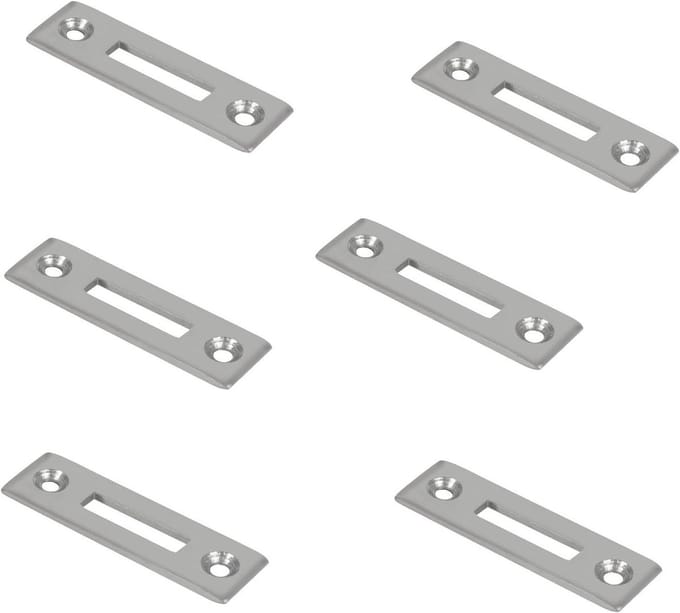 Schroefsluitplaten - Sluitplaten - Meubels Beveiligen - Robuust Staal - 50 mm - Vernikkeld