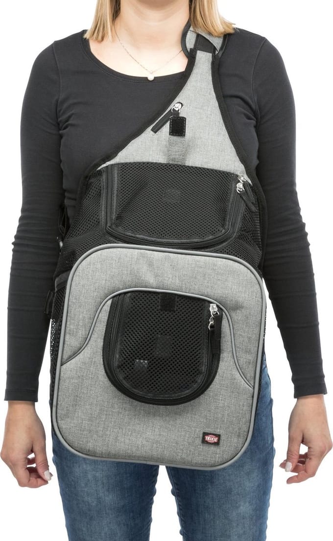 Trixie Savina front carrier 30 × 33 × 26 cm Zwart/grijs