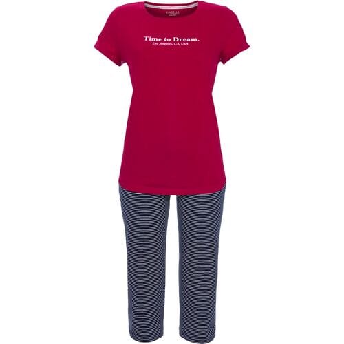 Katoenen Ringella pyjama rood - Rood - Maat - 48