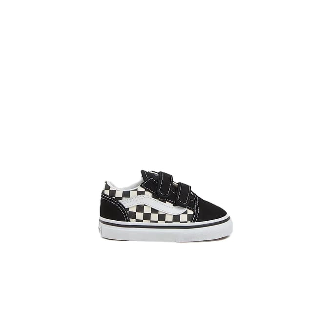 Vans Old Skool V Checkerboard Sneakers zwart Leer - Maat 26.5