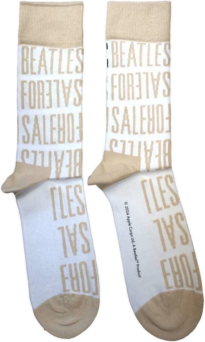 The Beatles - For Sale Text Repeat Sokken - Wit