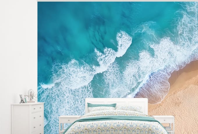 Behang - Fotobehang Strand - Water - Zee - Breedte 275 cm x hoogte 220 cm