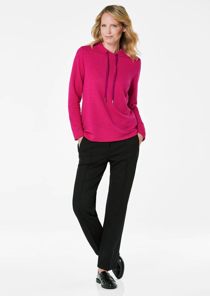 Sweatshirt met koordjes - bessen - Gr. 21 van Goldner Fashion