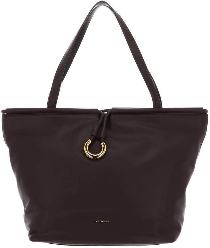 COCCINELLE Leren shopper Elisbet Handbag Smooth Leather Brunette donkerbruin