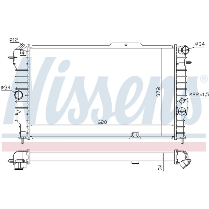 Radiator, motorkoeling NISSENS 630631