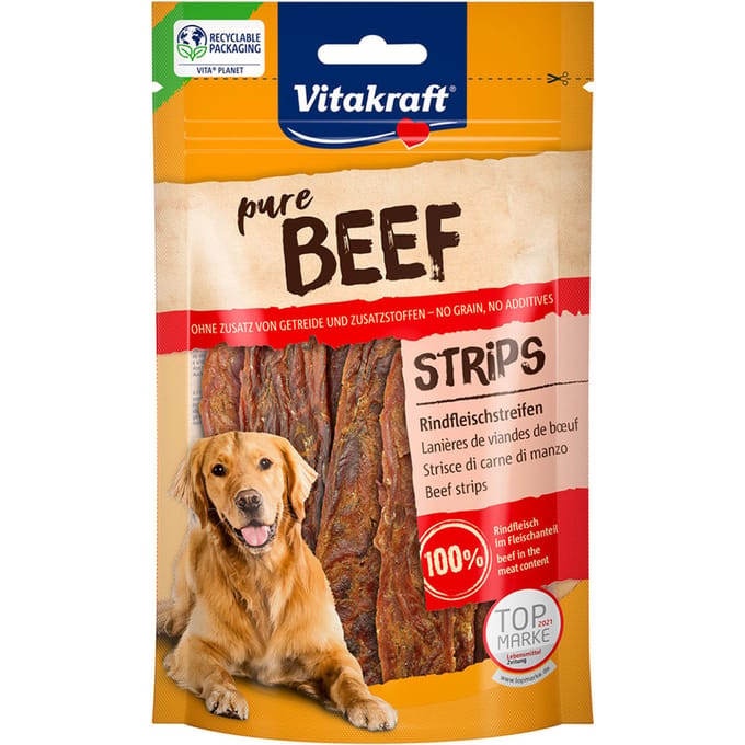 80g Pure Beef Rundvleesrepen Vitakraft Hondensnacks