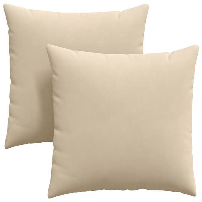 vidaXL - Zitkussens - 2 - st - Stof - Crème - 60 - x - 60 - cm