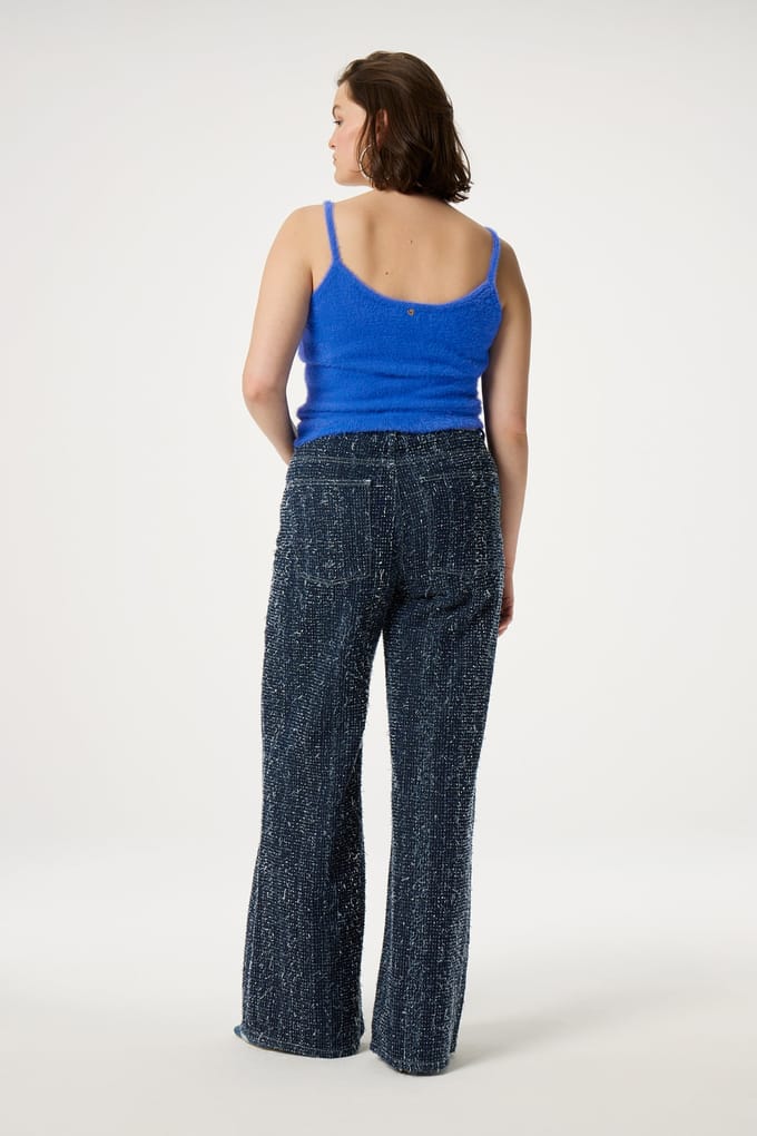 Fabienne Chapot Kate Top Bright Blue Maat: M | Mouwloze Tops Outlet | Dames | Blauw