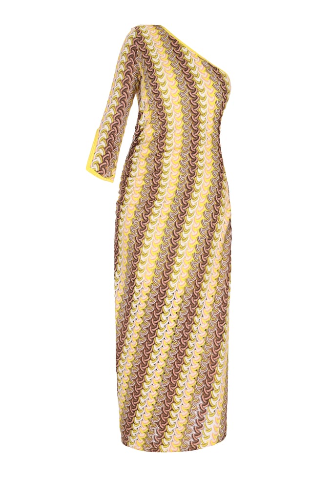 IZIA Jurk Dames Geel veelkleurig