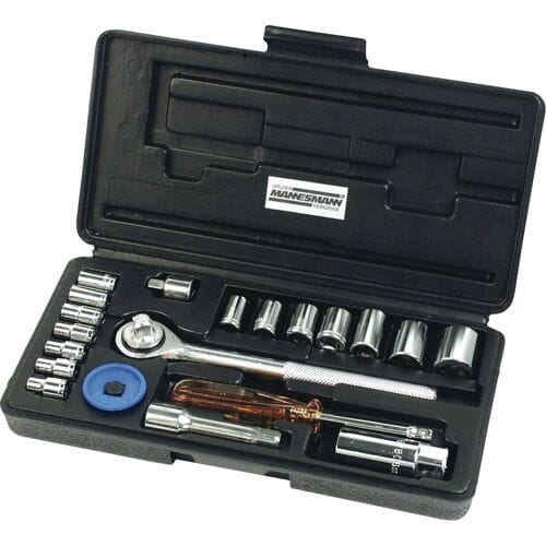 Brüder Mannesmann M 206 Dopsleutelset Metrisch 1/4 (6,3 mm), 3/8 (10 mm) 20-delig