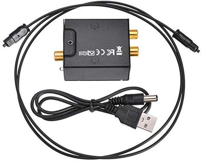 Audio Converter - Audio Decoder - Hifi Audio - Digitaal naar Analoog - 10 x 8 x 3 cm - Zwart