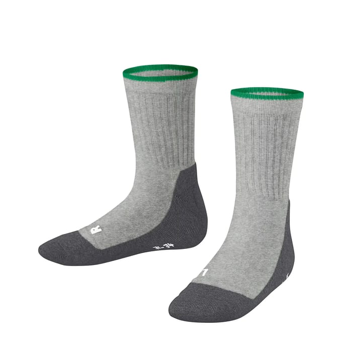 FALKE Active Everyday dun ademend katoen functioneel materiaal sokken kinderen grijs - maat 35-38