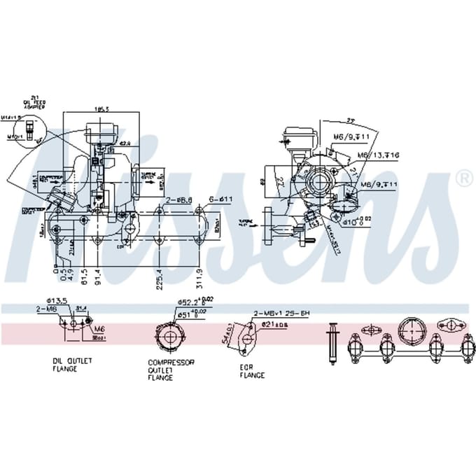 Supercharger, drukvulling NISSENS 93068