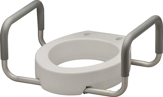 Verstelbare Toiletverhoger met Stevige Armleuningen voor Extra Veiligheid - Wit