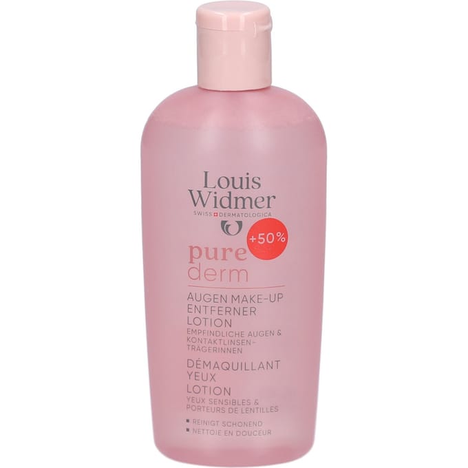 Louis Widmer purederm Oogmake-upremover Lotion Zonder Parfum 100+50 Versteviger