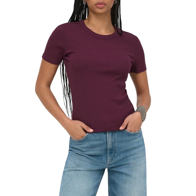 regular fit T-shirt van katoenmix model 'VAL'